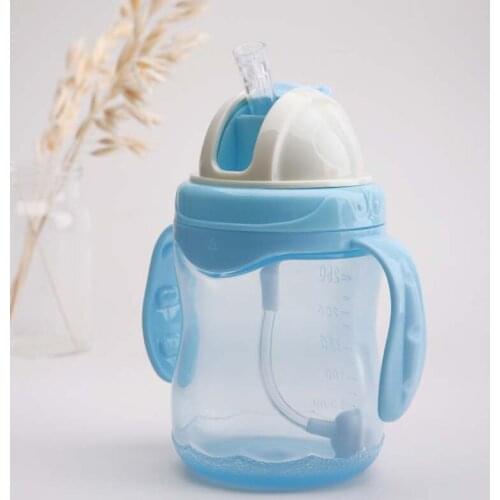 Baby Infant Feeding Supplies Infant Water Bottle Leakproof Cup 360 Degrees With Double Handle Trainning Feeding Safe