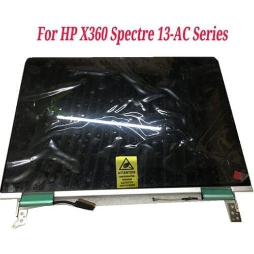 For HP X360 Spectre 13-AC LCD Screen Assembly FHD Webcam Silver Gray Tested IPS matrix Complete Display
