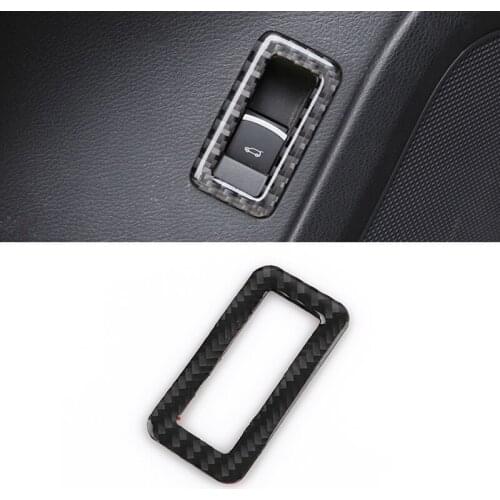 For VW Touareg 2011 2012 2013 2014 2015 2016 2017 2018 Carbon Fiber Car Interior Rear Trunk Switch Frame Cover Sticker Trim