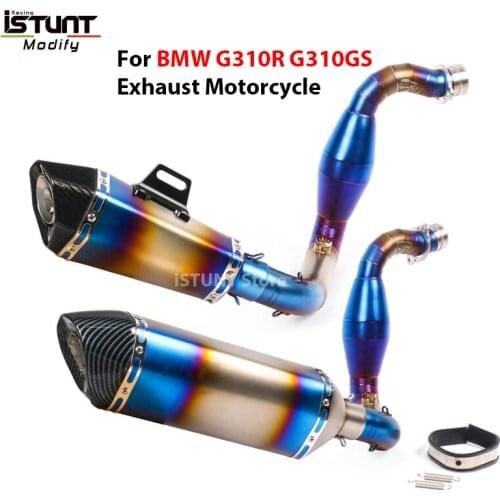 G310 Motorcycle Full System Exhaust Escape Modified Muffler Front Connection Link Pipe DB Killer Slip-on For BMW G310R G310GS