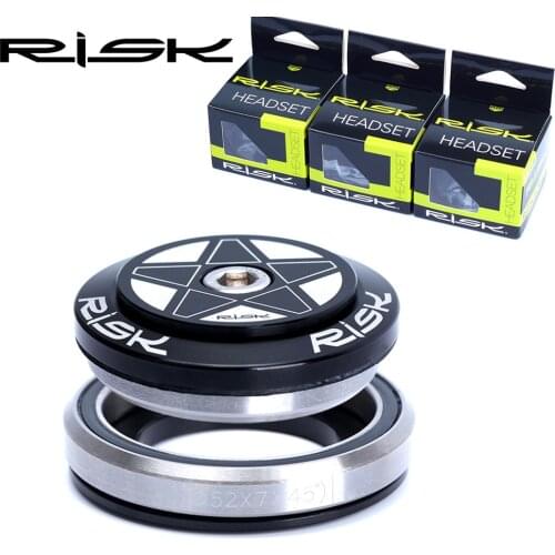 RISK Bike Headset Built in Bearing Bicycle Headset For 41.8-52mm Taper Head Tube With 28.6mm Straight Fork or 1.5inch Taper Fork