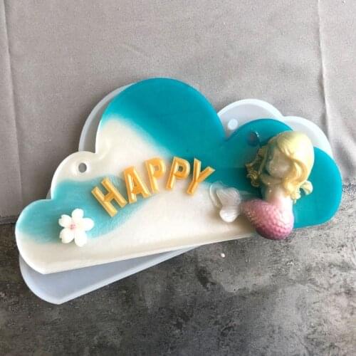 Crystal Epoxy Resin Mold Doorplate Door Signs DIY Plate Casting Silicone Mould P0RF