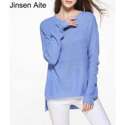 Jinsen Aite New Winter Sweaters Women Casual Loose Ladies Pullover Knitted Female Autumn Tops Pull Femme Plus Size S-XXXL JS36