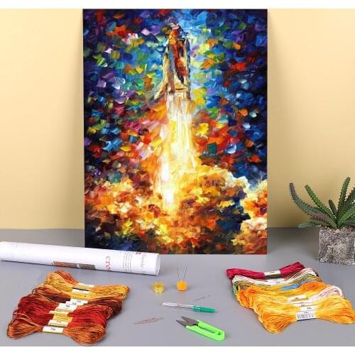 Space Shuttle Printed Canvas 11CT Cross-Stitch DIY Embroidery Patterns DMC Threads Handicraft Needlework Painting Wholesale