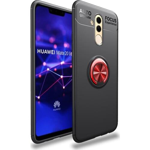 Kolpler Finger Ring stand case for Huawei mate 20 Lite Case Cover Car Holder Stand Silicone Cover for Huawei mate 20 Lite case