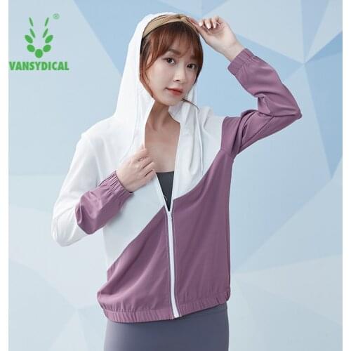 Running Jacket Women Loose Long Sleeve Zipper Hoodies Sports Active Wear for Women Gym Clothing Patchwork Jersey Fitness Top