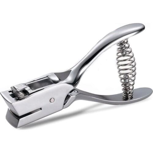 Metal Single Oval Hole Puncher Hand Held Paper Punch Cut Plier for Scrapbooking Border Office Supplies