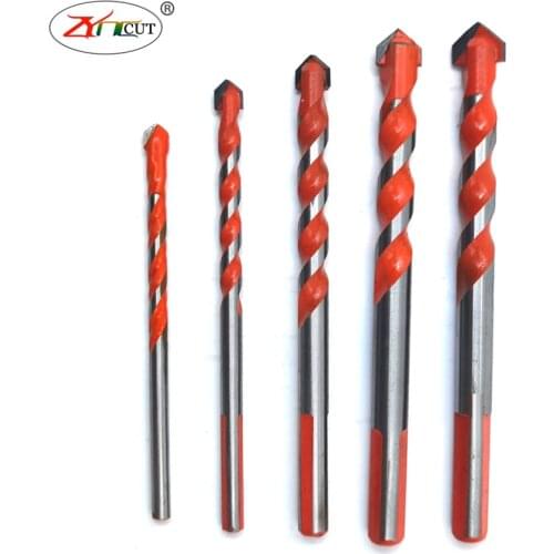 5pcs 5 6 8 10 12mm Triangular Bit Multi function Triangle Bit Super Hard Alloy Concrete Cement Wood Drilling Electric Drill Bit