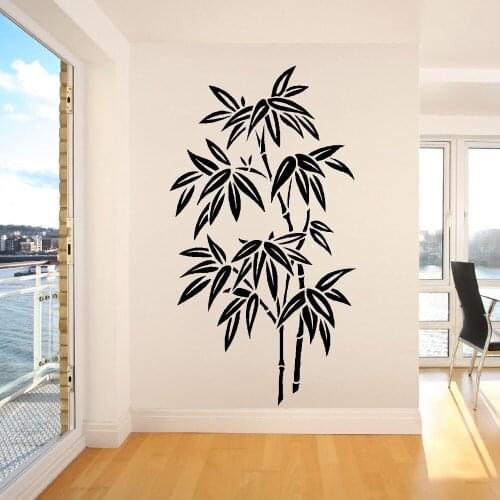 Wall Decal Chinese Style Vinyl Sticker Bamboo Paint Calligraphy Chinoiserie Bedroom Living Room Home House Decoration WW-145