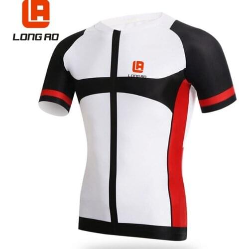 LONG AO System New Summer Tops Bicycle Sports Clothing White Black Cycling Jersey Road Bike Cycling Short Tops Clothes