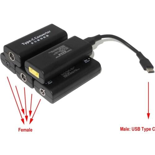 New DC Charger Adapter For Lenovo Hp Asus, Dimensions 7.4x5.0, 7.9x5.5mm, Female To USB Type C Male Adapter For Lenovo Thinkpad