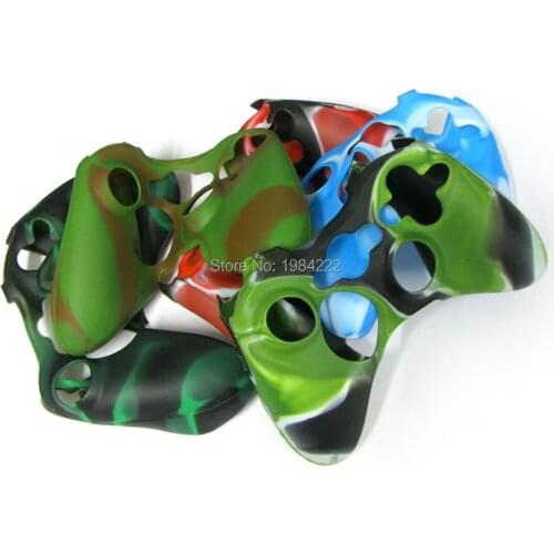 OCGAME 10pcs/lot multi-color (10 colors )New Replacement Camouflage Silicone Skin Cover Case For xbox360 Xbox 360 Controller
