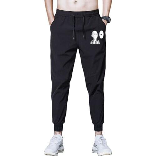 Clothing mens casual pants One Punch Man 2021 fashion mens casual fitness pants mens outdoor cycling sports pants