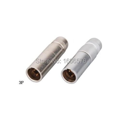 Wholesale 50 pcs/lot 3 pin Male Mini XLR Audio Microphone connector -106