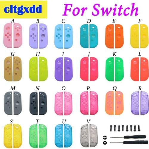 Cltgxdd For Nintendo Switch Joy-Con Replacement Housing Shell Cover for NS NX JoyCons Controller Case Clear Blue Pink Red
