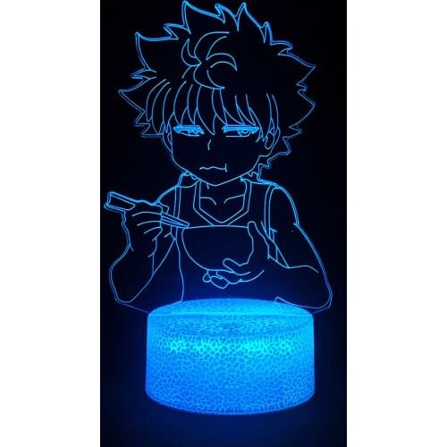 Hunter X Hunter Killua Led Light for Kids Bedroom Decor Hxh Led Night Light Anime Gift Acrylic Neon 3d Lamp Killua Cute