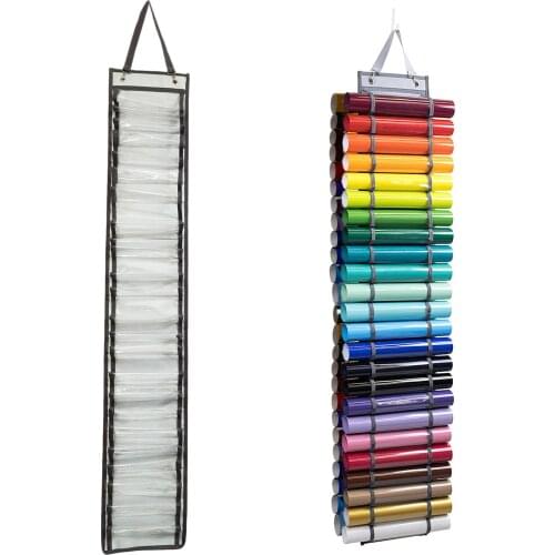 Vinyl Roll Organizer Stand Wall Mount for Over the Door Storage Rack Gift Wrap Holder Vinyl Sheet Organization Closet Keeper