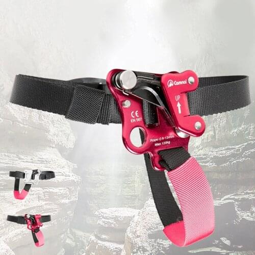 Left / Right Foot Climbing Ascender Riser Aviation Aluminum Tree Rock Climbing Fall Protection Equipment Gear
