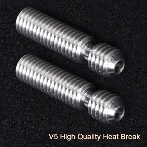 High Quality V5 Direct Throat Heat Break MK8 1.75MM Hotend 3D Printer Parts For V5 Extruder J-head Feeding Tube All Metal Block