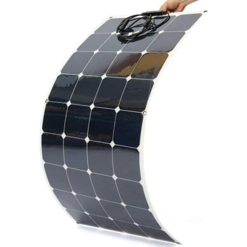 Factory supply 100w 120w 150w 200w semi flexible solar panel with etfe material