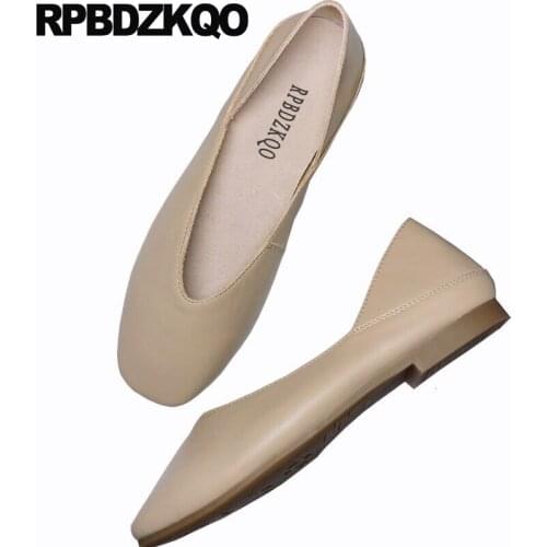 Slippers Mules Square Toe Designer Nude Ballerina Korean Soft Ballet Flats Women Comfy China Shoes Slip On Green 2019 Sandals