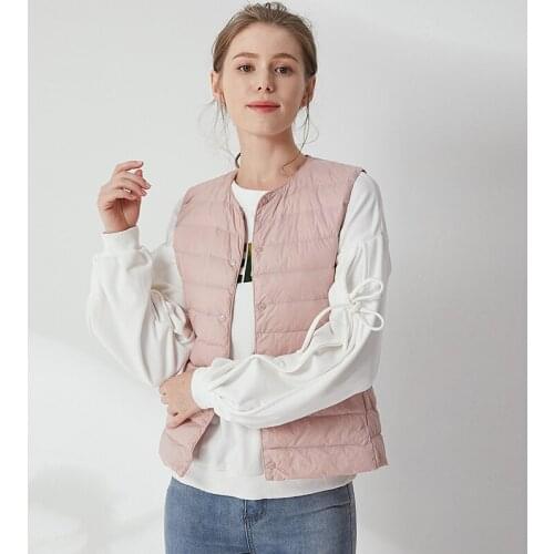 Women Down Vest Winter Warm Jacket Female Veats Sleeveless Waistcoat Portable Warm Sleeveless Winter Liner Plus Size 3Xl Yt8901