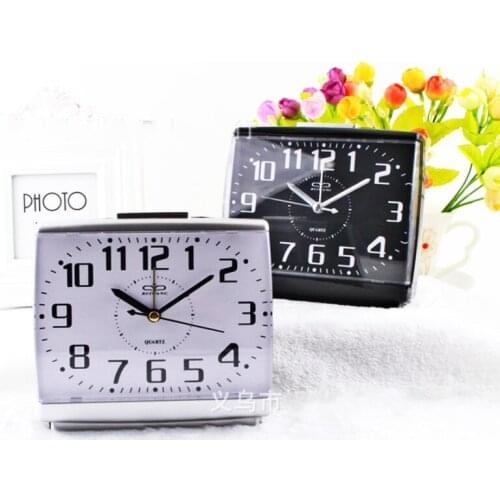 1pcs Quartz Clock Movement Alarm Clock Table Bedside Silent Travel Mini Clock Night Glow