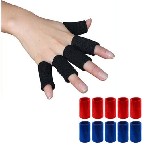 10pcs Stretchy Sports Finger Sleeves Arthritis Support Finger Guard Outdoor Basketball Volleyball Finger Protection Sleeves