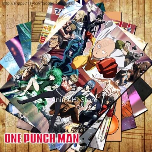 10 Pcs/set Anime One-Punch Man Posters SAITAMA Genos Tatsumaki Fubuki Wall Pictures for Colletion A3 42x29CM Stickers