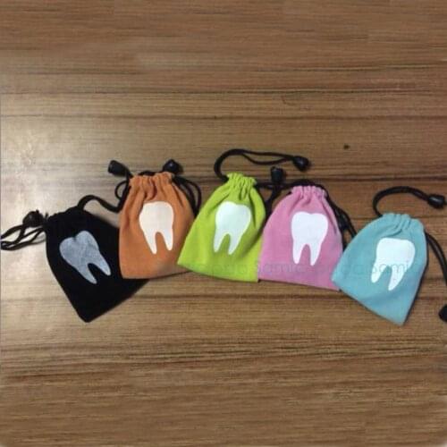 10pcs Dental clinic gift Deciduous teeth bag baby primary teeth case milk teeth bag The tooth fairy bag