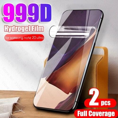 2Pcs soft hydrogel protective film for samsung z flip s10 s20 note 10 plus 20 screen protector not glass for galaxy note20 ultra
