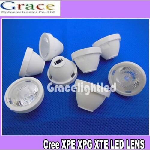 20PCS x 45 Degree 21mm frosted Lens For Cree XPE XPG XTE LED