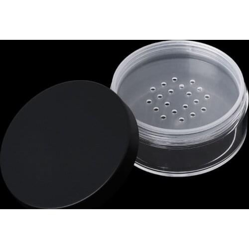 203F 50g Plastic Empty Loose Powder Pot With Sieve Cosmetic Jar Makeup Container Box