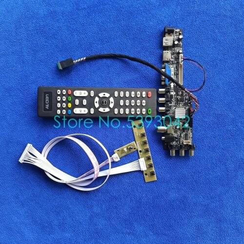 3663 DVB 1920*1080 LVDS digital signal USB+VGA+AV Fit N156HGE/N164HGE/N173H6/N173HGE universal panel control card kit 40Pin