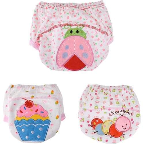 6Pcs/Lot Baby Training Pants Cotton Reusable Diapers Cloth Nappies Washable Learning Pants