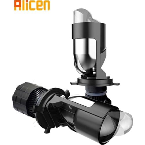 Auto Accessories H4 LED Car Headlight Motorcycle Lens Projector Double Lens High Power High Concentration Canbus 12v 24V Bulb