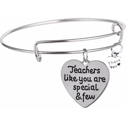 Thank You Teachers Gifts Love Heart Teachers Like You Are Special&Few Bangle Teacher Bracelet Jewelry Teachers Day Presents New