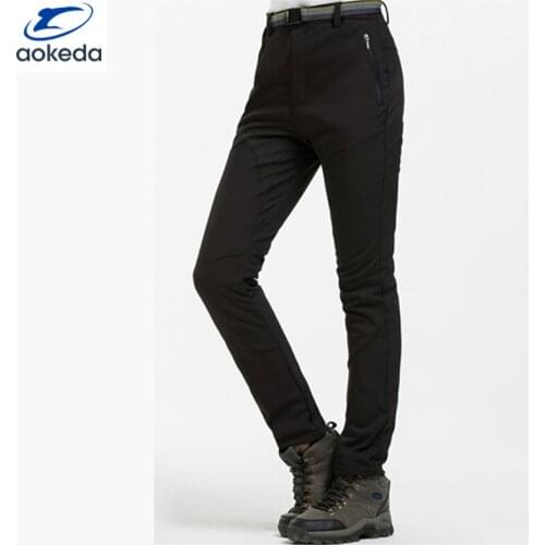 Spring and Summer Outdoor Ladies Mountaineering Soft Shell Trousers Waterproof Casual Sports Pants Couple Models Hiking Pants