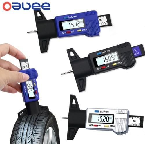 Digital Car Tyre Tire Tread Depth Gauge Meter Measurer Tool Caliper Thickness Gauges Tread Brake Pad Shoe Tire Monitoring System
