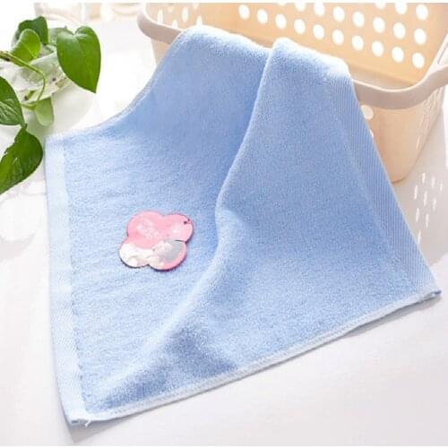 Hot sell single piece Bamboo fiber cellulose solid color childrens square towel 25*25cm household absorbent wipes Handkerchief