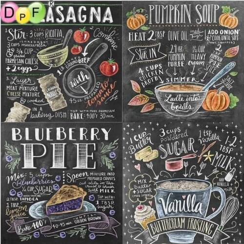 DPF 5D full Round Diamond Painting DIY Magic Cube Cross Stitch Art Crafts Meals Menu Diamond Embroidery Mosaic Home Decor Gift