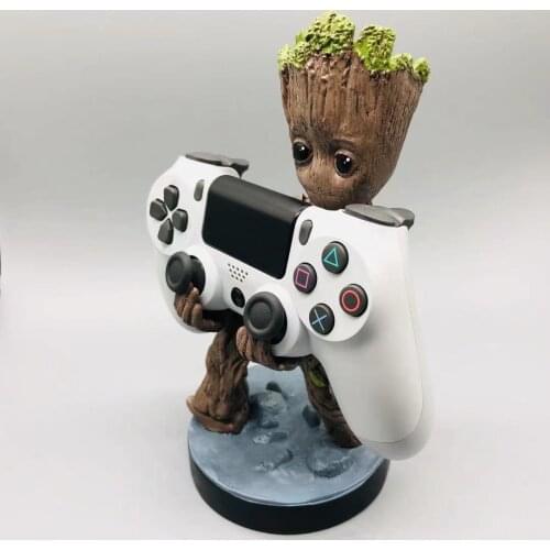 Hand Made Small Tree Man Mobile Phone Stand Game Console Handle Stand Pen Base Desktop Ornament Cartoon Game Hall Furnishings