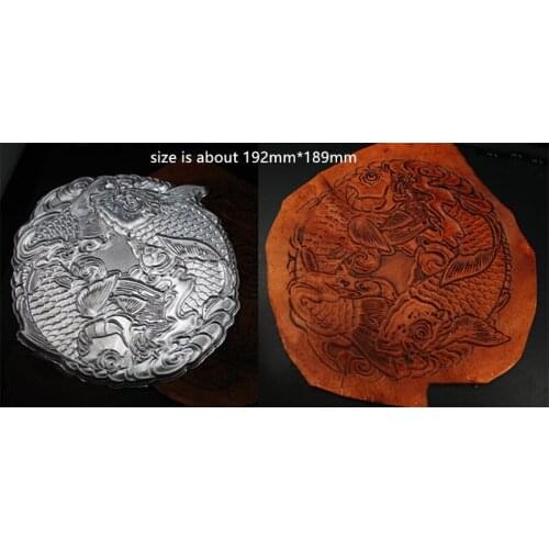 Yin and Yang Pisces pattern Hand-work design leather working tool carving punches stamp craft leather with leather carving tools