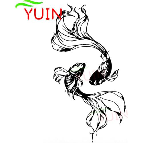 Creative Fish Water Car Decals Fashion Decoration Personalized PVC Waterproof Sunscreen Stickers Can Be Customized Color