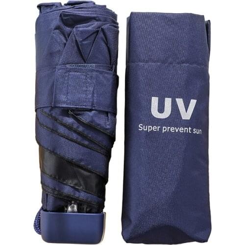 Small Umbrella Rain Women Pocket Mini Anti UV Pure Color Sun Umbrella Windproof Light Folding Portable Boy Girl Umbrellas