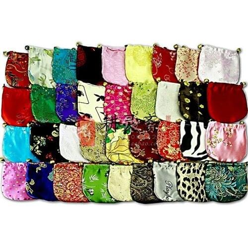 Cheap Satin cloth Small Christmas Gift Bags for Jewelry Drawstring Pouch Craft Packaging Wholesale 200pcs/lot free shipping