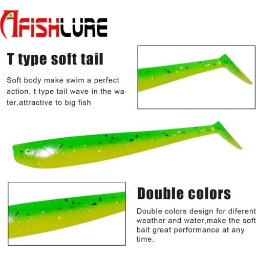 3pcs 130mm 12g T Tail Soft Fishing Lures