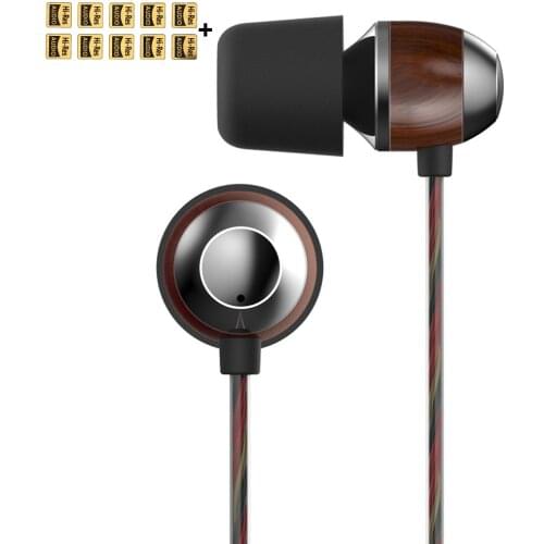 Original VJJB K4 K4S Wooden Bass In Ear Ebony Earphone Bass DIY Magic Sound Headset for phone ios android MP3