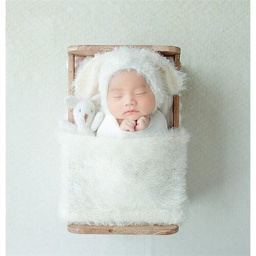 Fuzzy Jersey wrap photography props Baby swaddle sack fabric layer photo props Newborn stretch knit wrap baby girl
