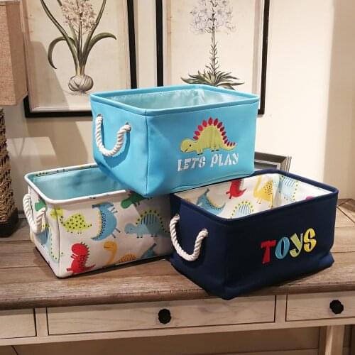 Cartoon Dinosaur Foldable Laundry Basket For Dirty Clothes Toys Storage Baskets Kids Organizer Bag Home Washing Organization